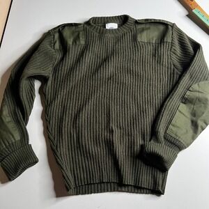 DSCP US Military Wool Service Sweater Olive Green Epaulettes Commando Size 50